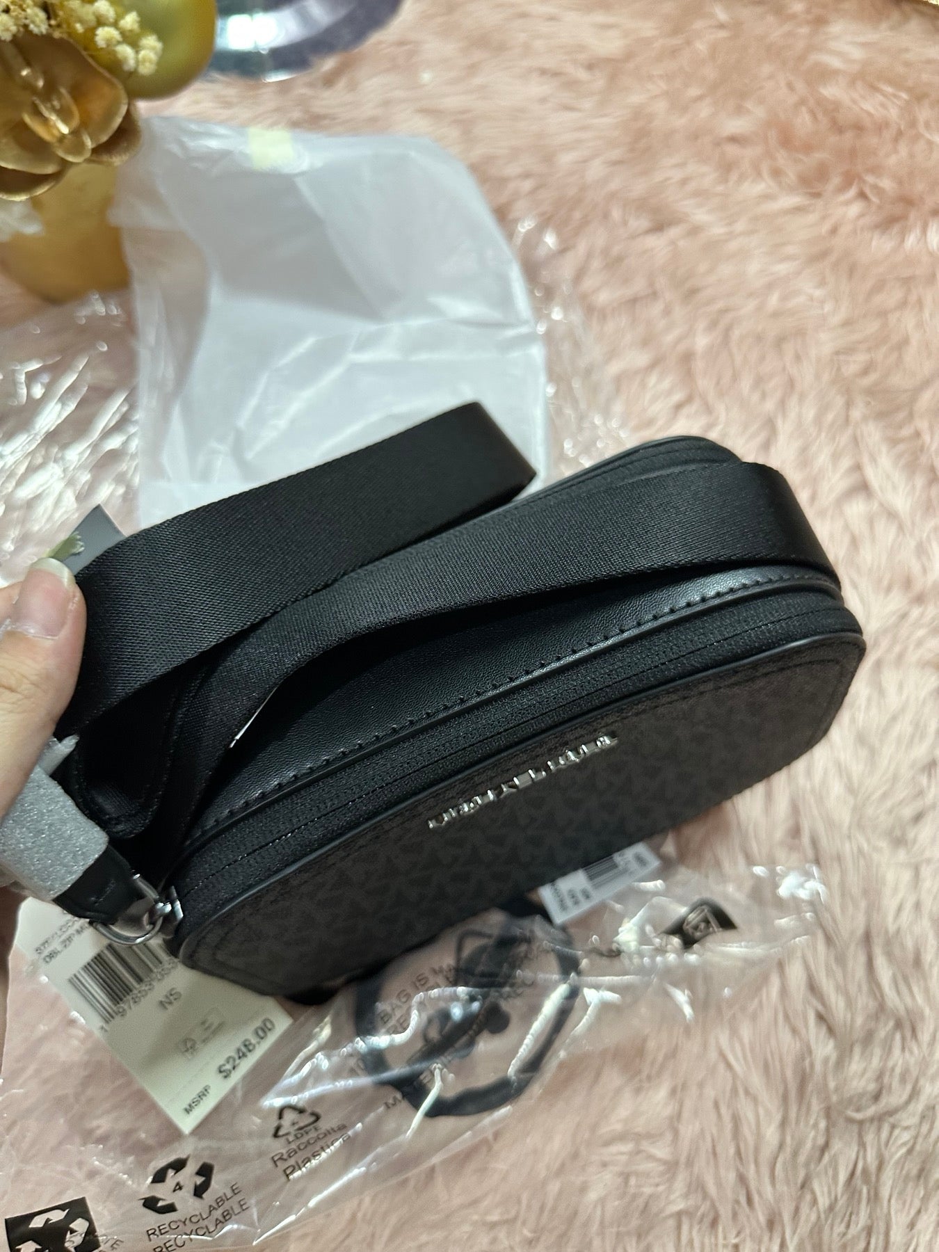 ORIG & IMPORTED MK Cooper Signature Logo Small Camera Men Bag Black