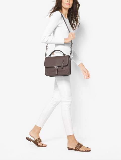 ORIG Preloved MK Cooper Large Leather School Flap Satchel Bag