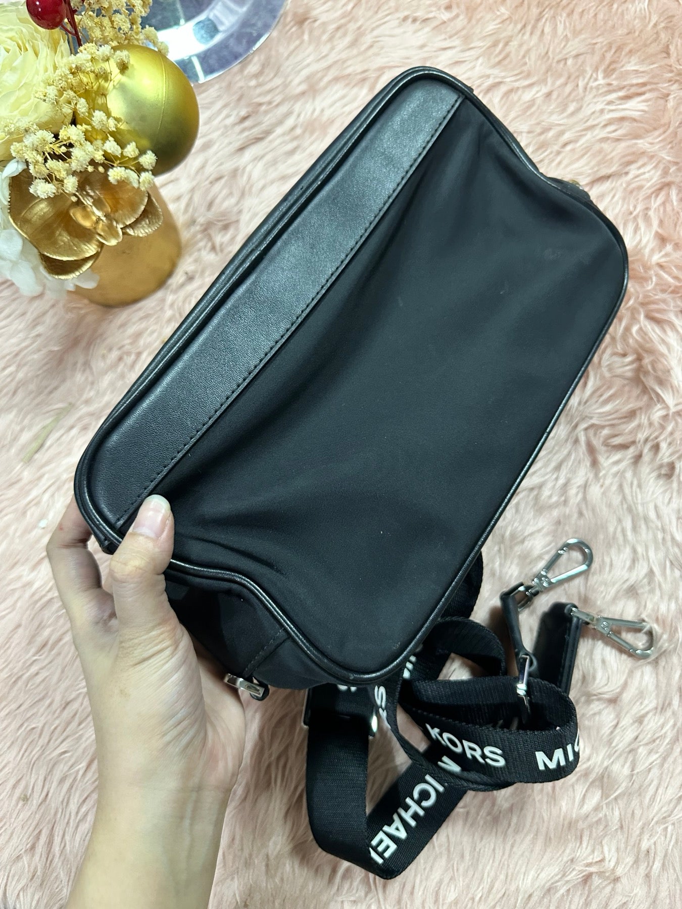 ORIG Preloved MK Medium Nylon Camera Bag Black