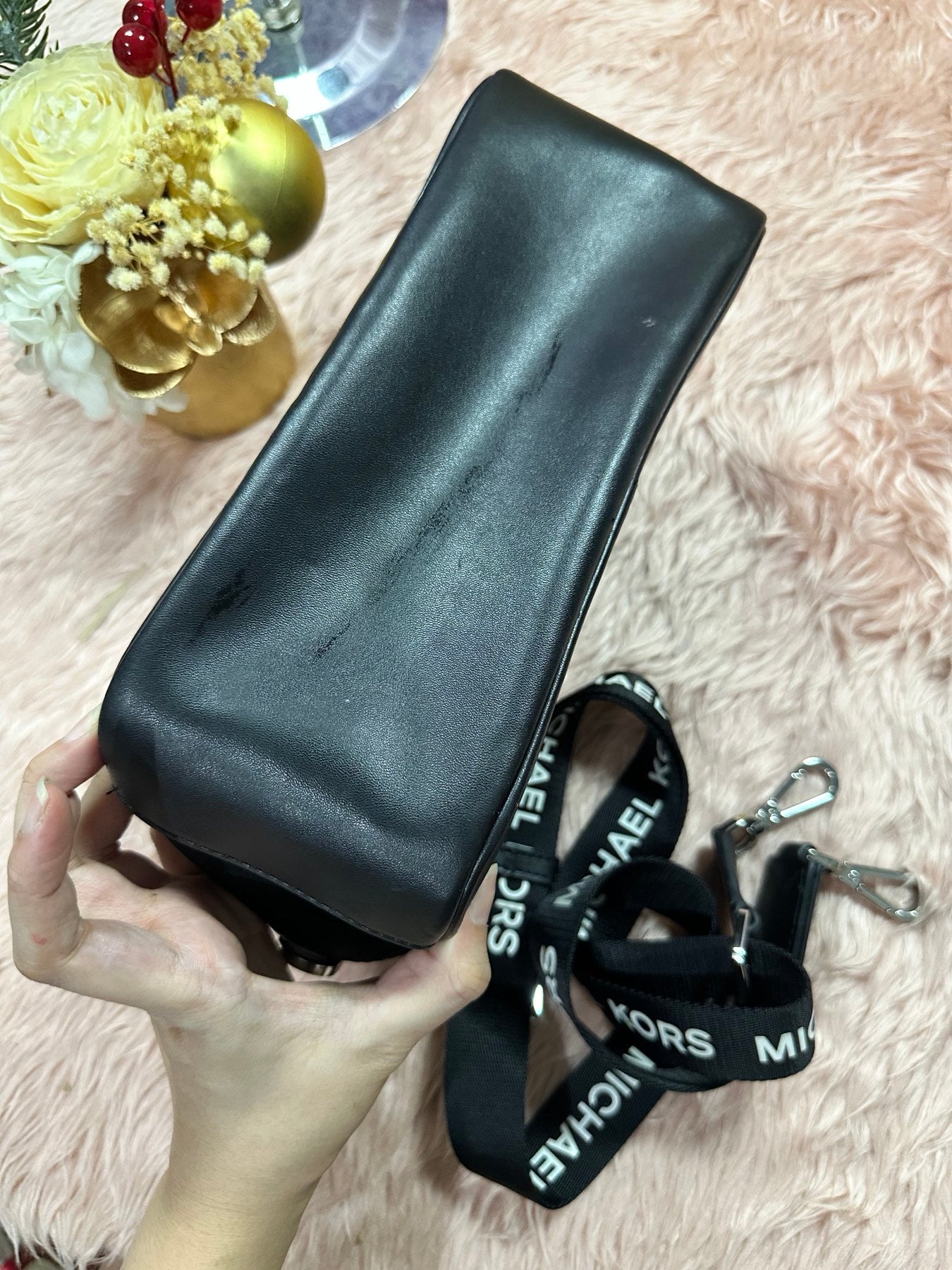 ORIG Preloved MK Medium Nylon Camera Bag Black