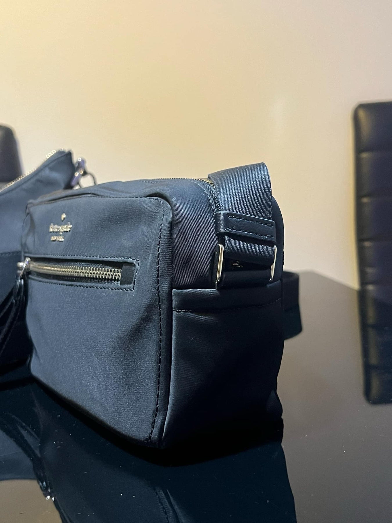 ORIG Preloved KS Chelsea Camera Bag Black Nylon