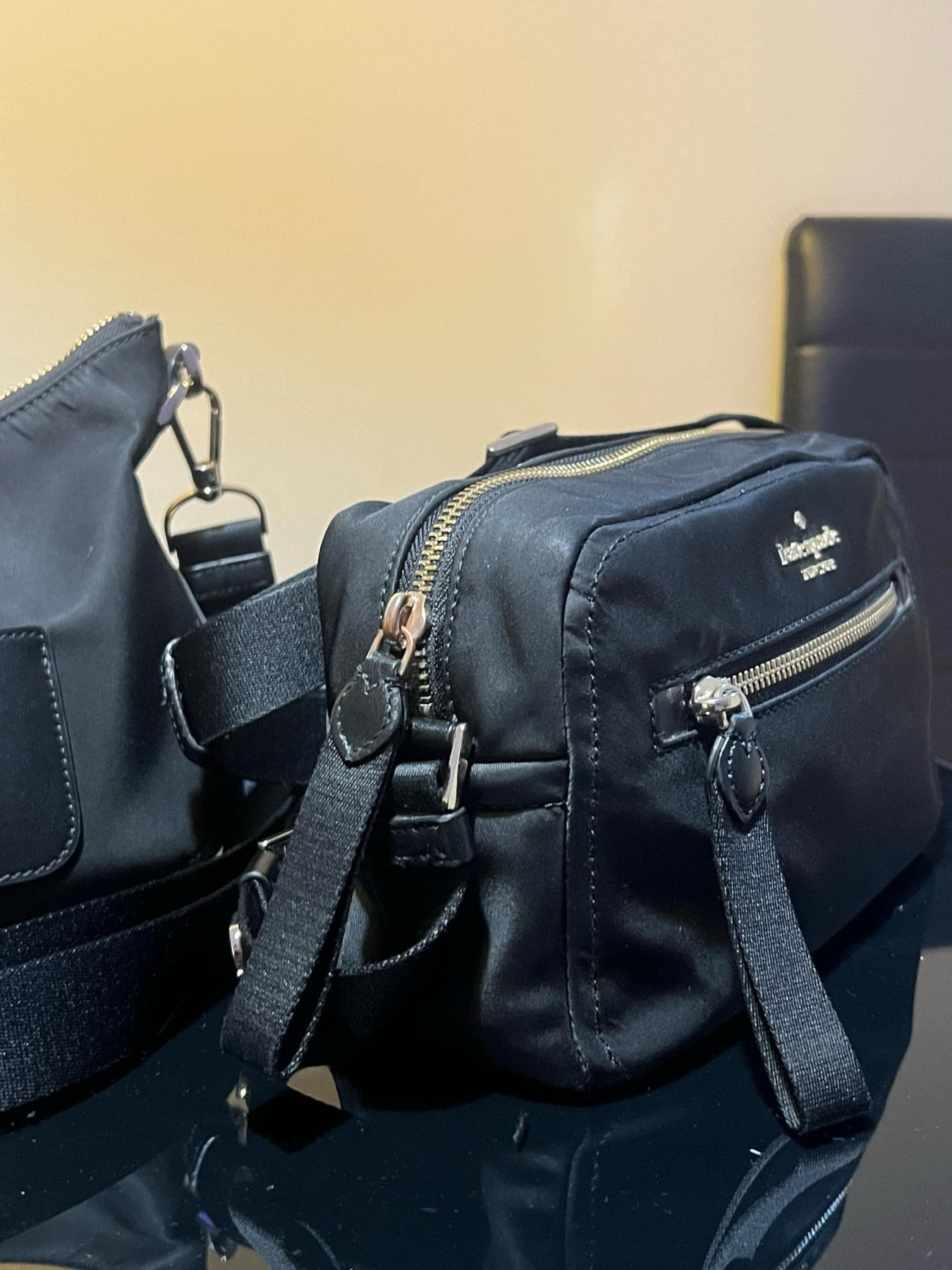 ORIG Preloved KS Chelsea Camera Bag Black Nylon