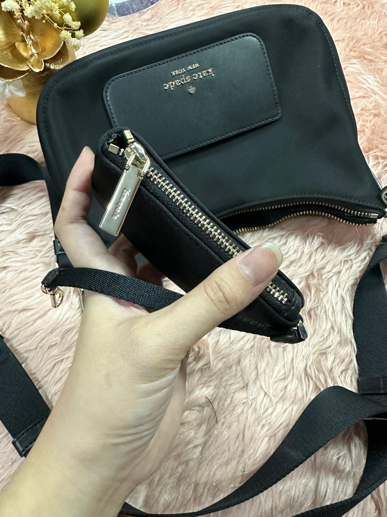 ORIG Preloved KS Chelsea Crossbody Nylon Bag with Pouch