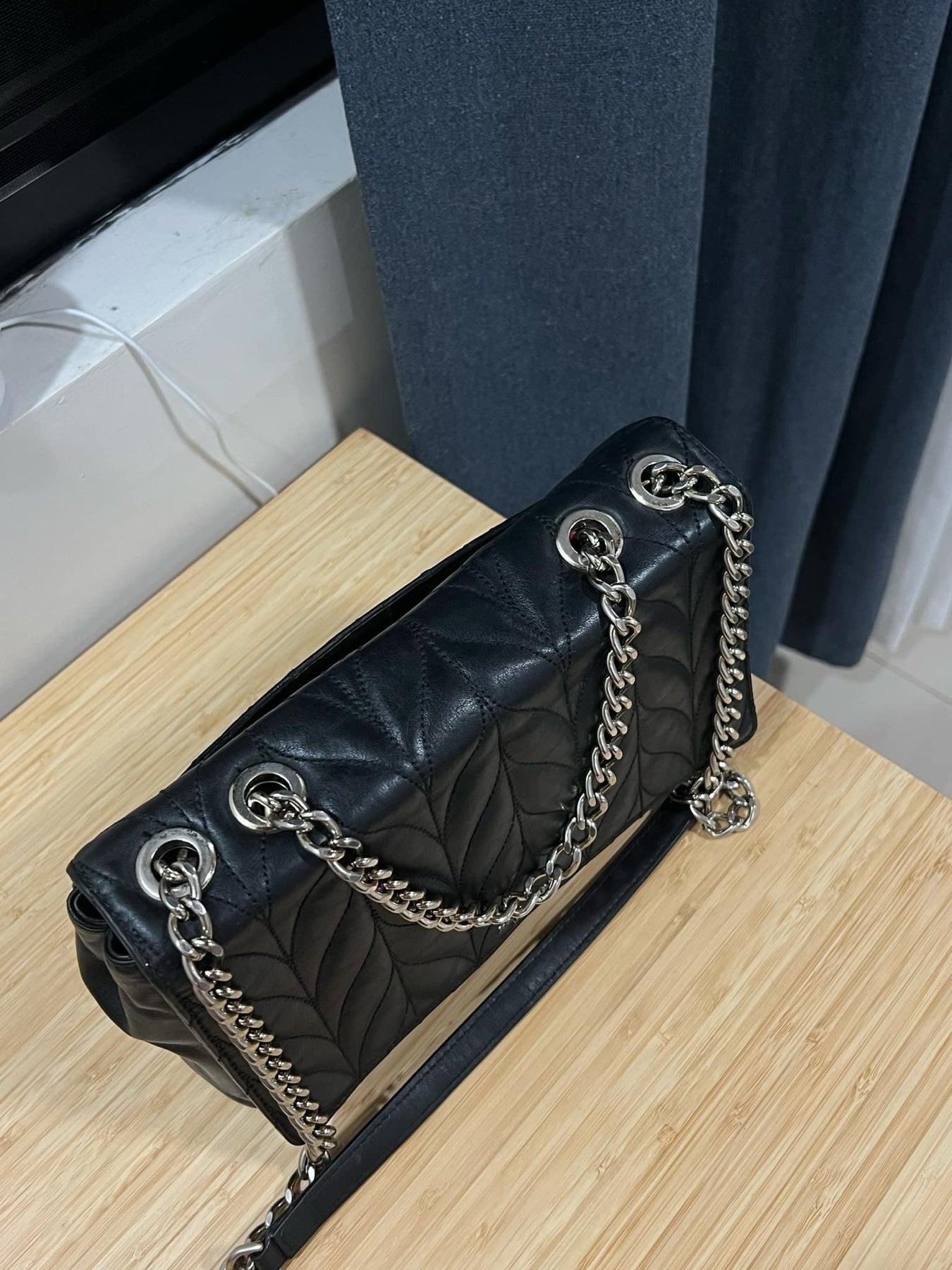 ORIG Preloved KS Medium Briar Lane Quilted Emelyn Black Bag