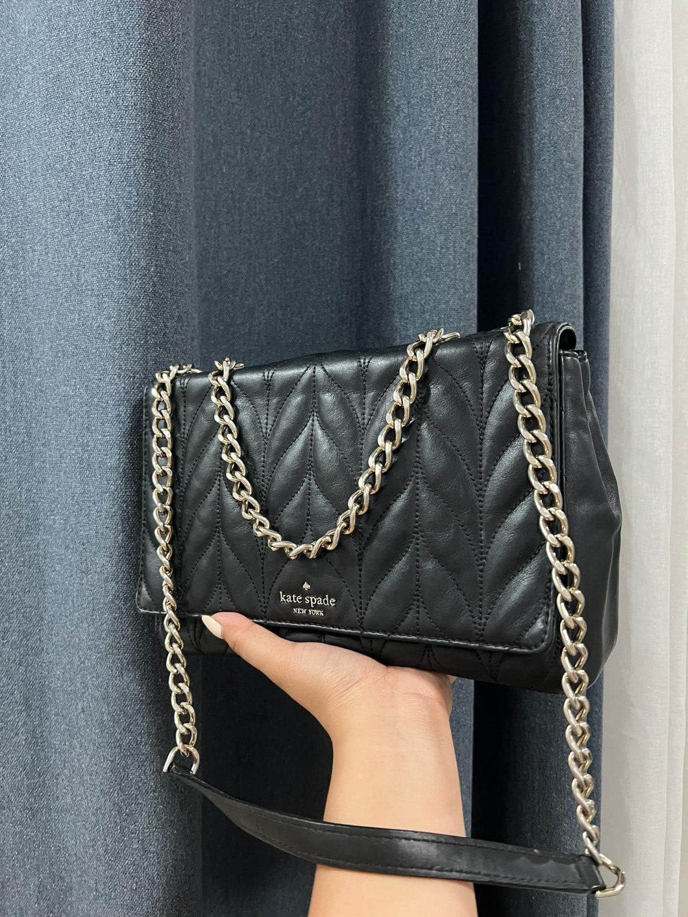 ORIG Preloved KS Medium Briar Lane Quilted Emelyn Black Bag