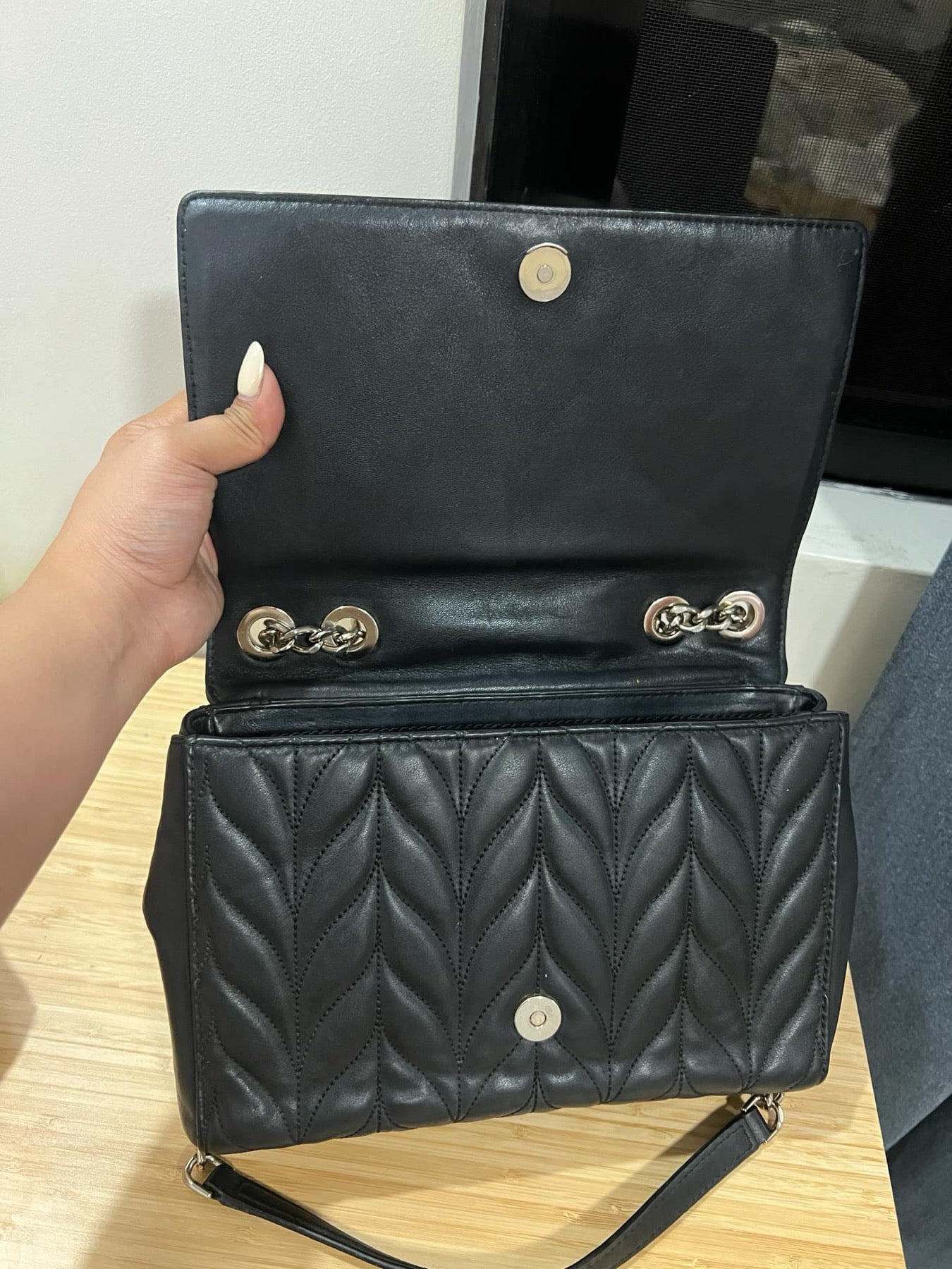 ORIG Preloved KS Medium Briar Lane Quilted Emelyn Black Bag