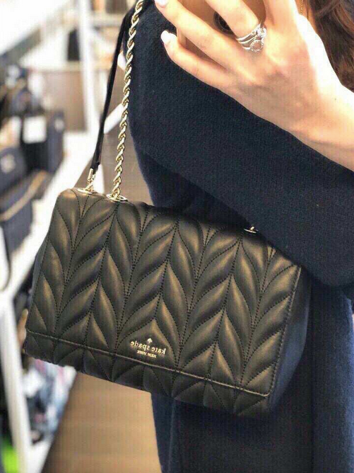 ORIG Preloved KS Medium Briar Lane Quilted Emelyn Black Bag