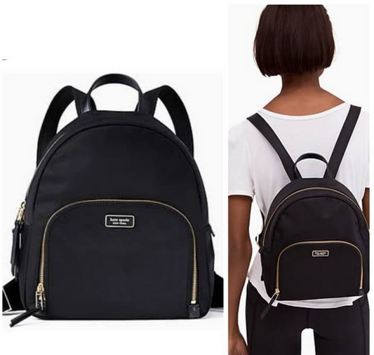 ORIG Preloved KS Dawn Medium Nylon Backpack Black Bag