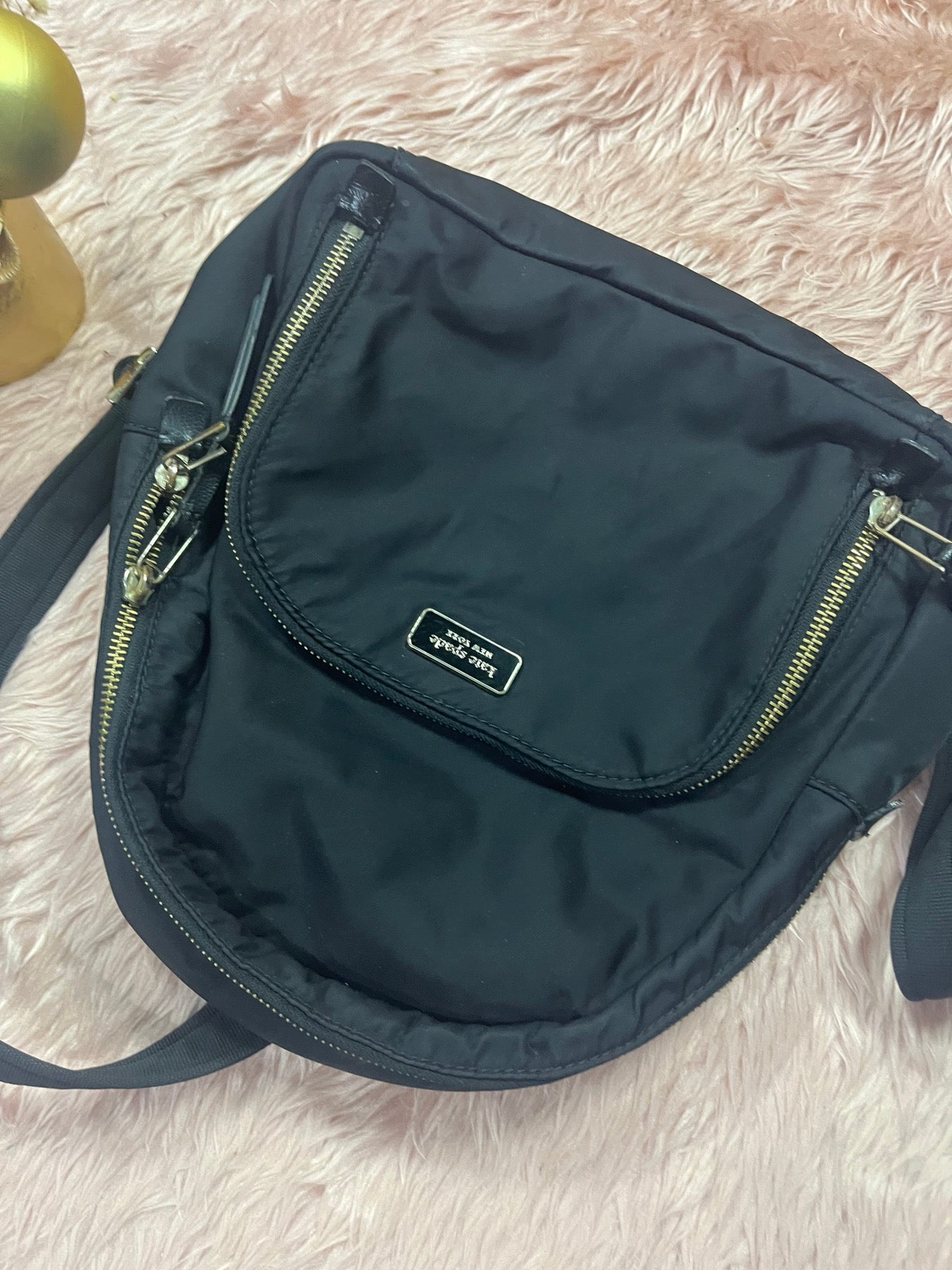ORIG Preloved KS Dawn Medium Nylon Backpack Black Bag