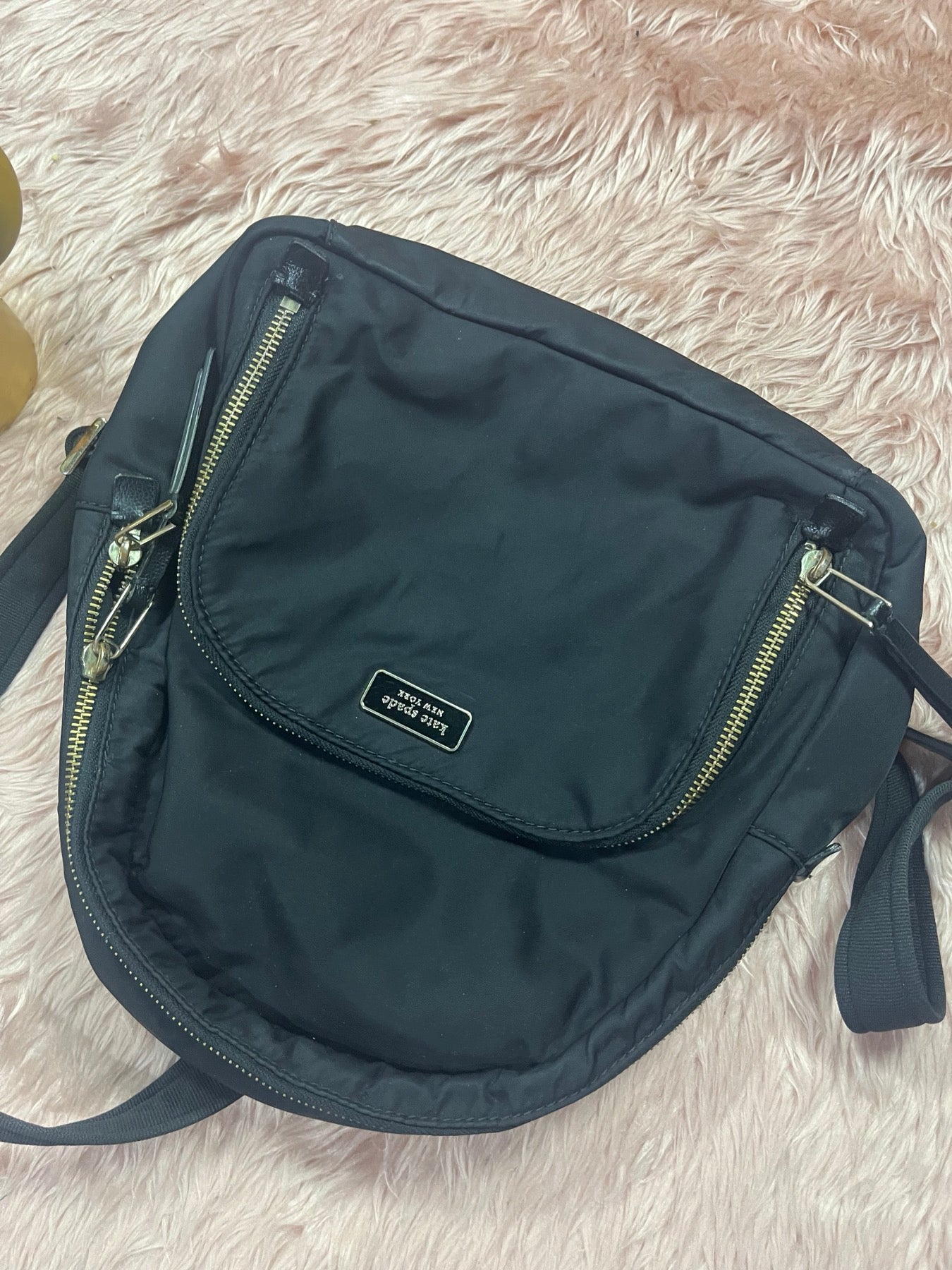 ORIG Preloved KS Dawn Medium Nylon Backpack Black Bag