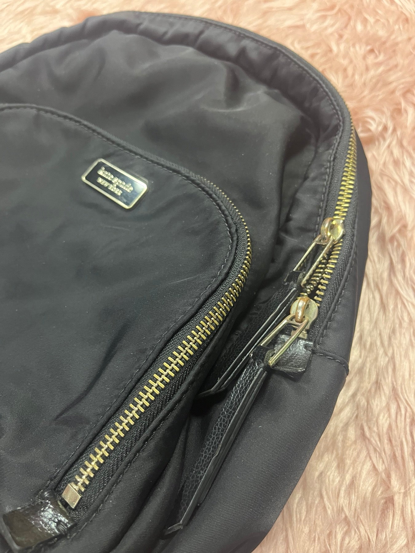 ORIG Preloved KS Dawn Medium Nylon Backpack Black Bag