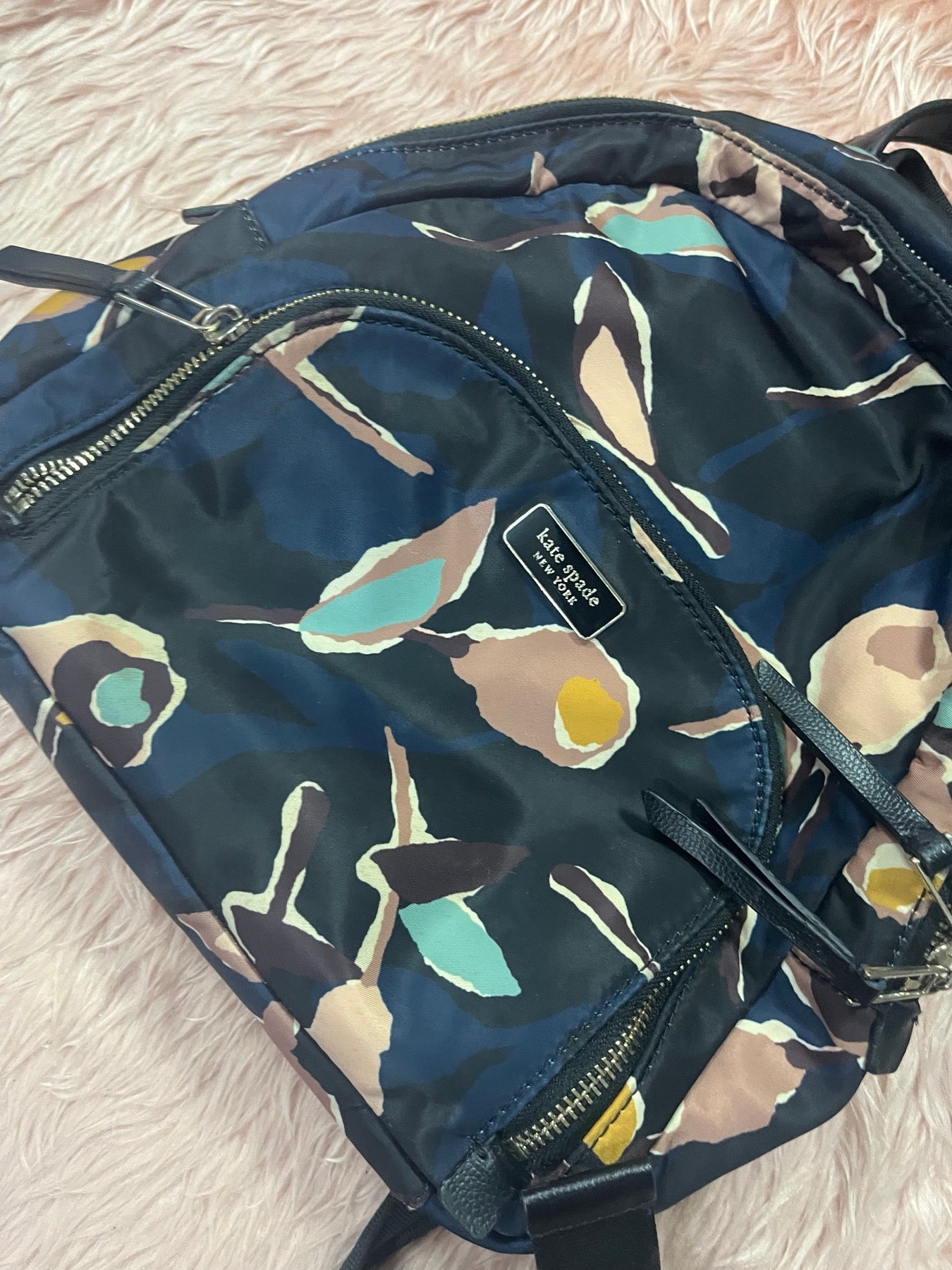 ORIG Preloved KS Dawn Paper Rose Medium Backpack Bag