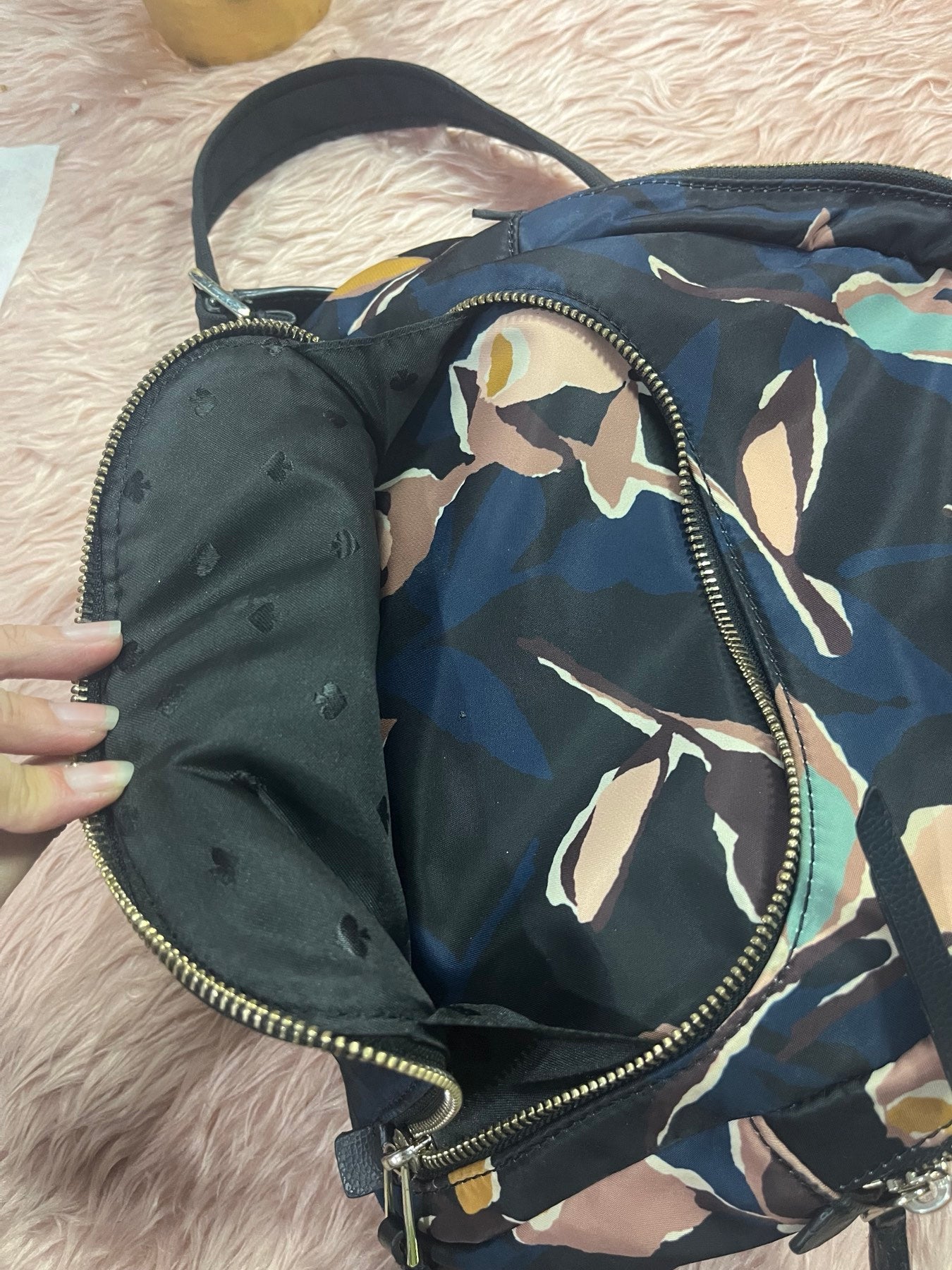 ORIG Preloved KS Dawn Paper Rose Medium Backpack Bag