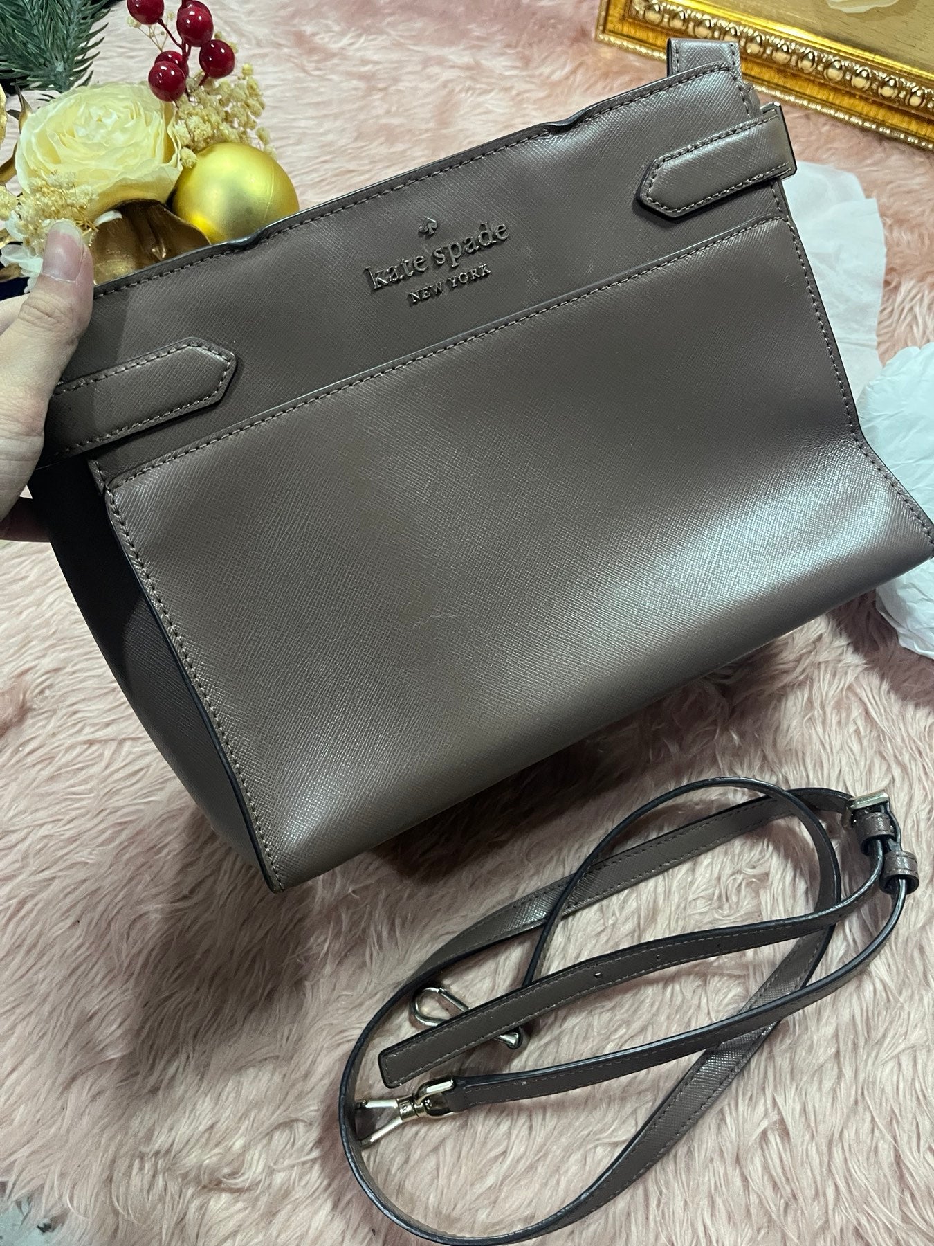 ORIG Preloved KS Staci Small Satchel Brown Bag