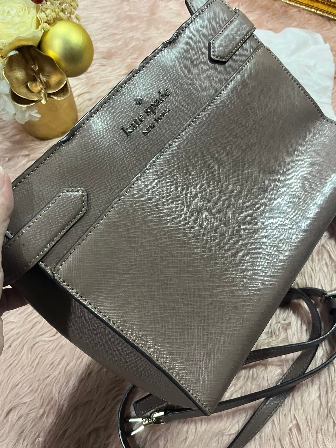 ORIG Preloved KS Staci Small Satchel Brown Bag