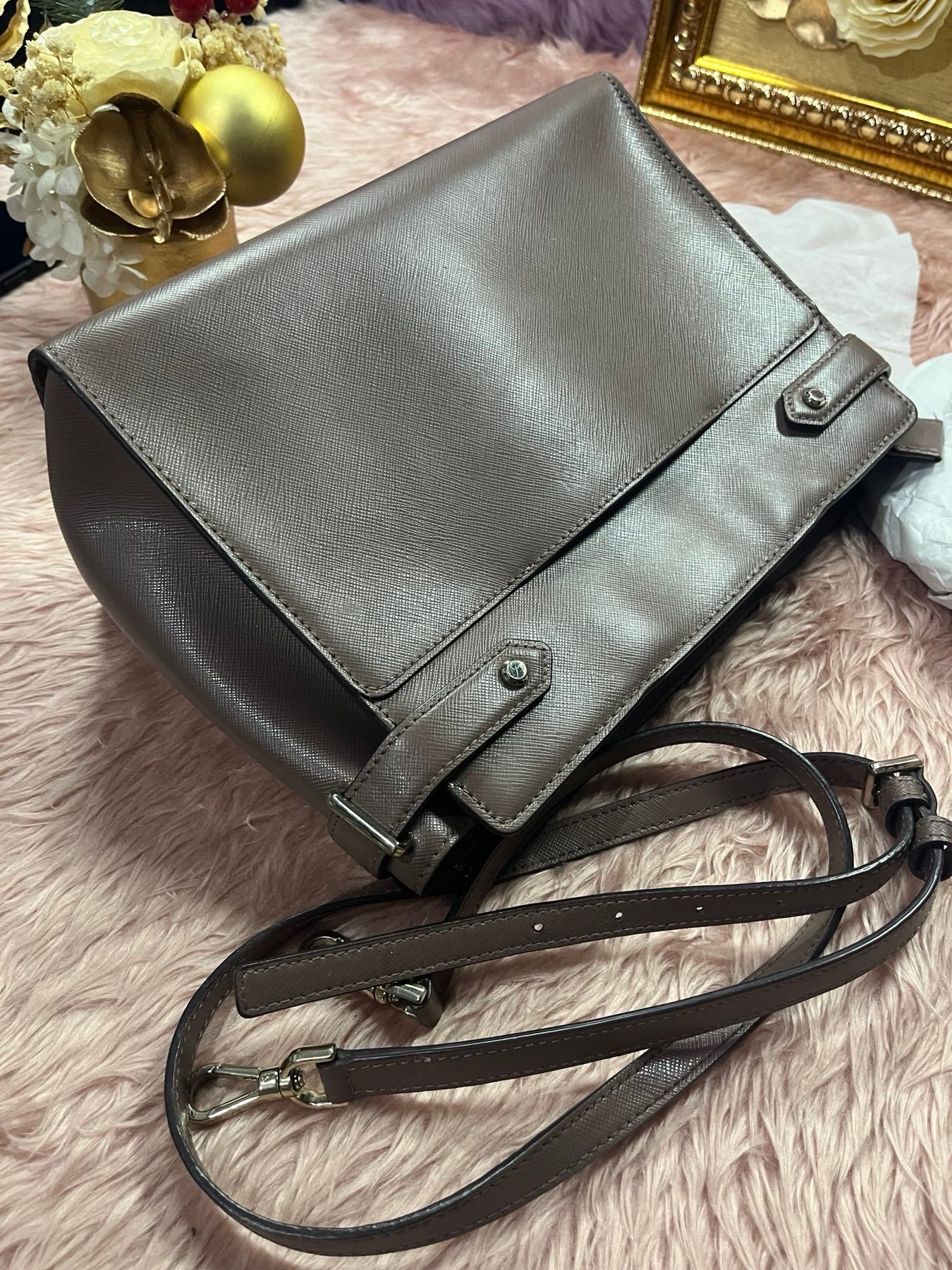 ORIG Preloved KS Staci Small Satchel Brown Bag