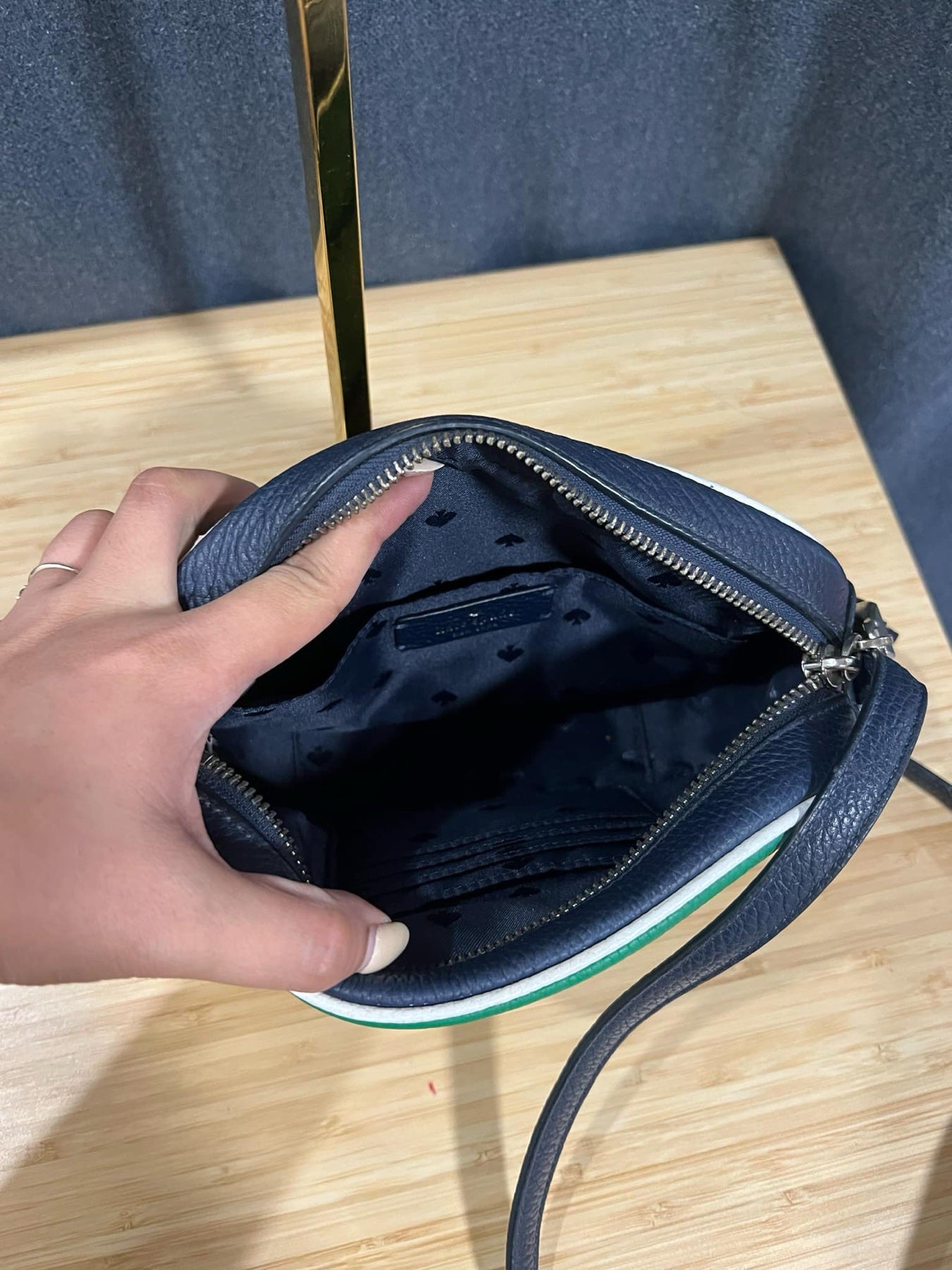ORIG Preloved KS Kourtney Camera Crossbody Small Bag Green