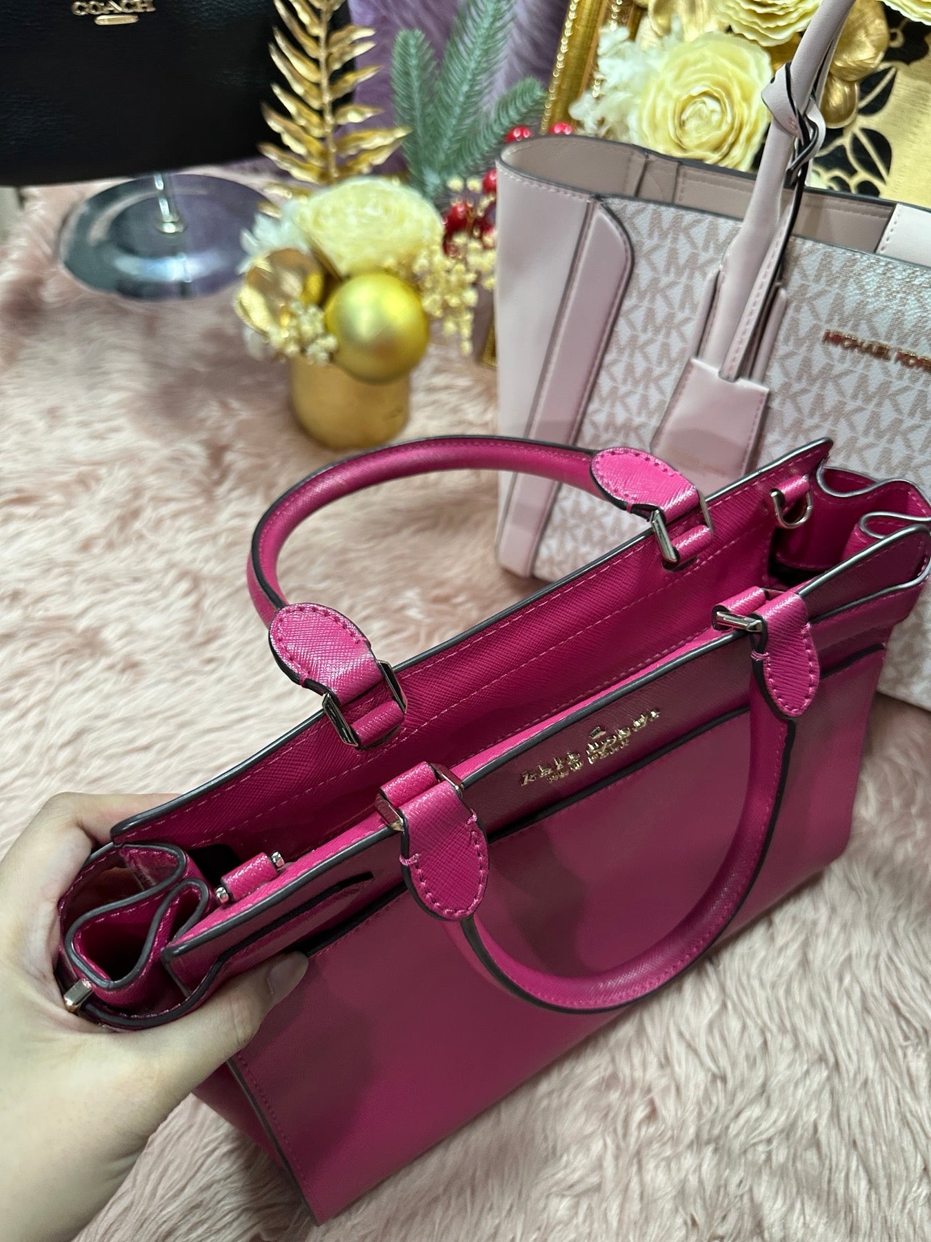 ORIG Preloved KS Staci Medium Satchel Pink Bag