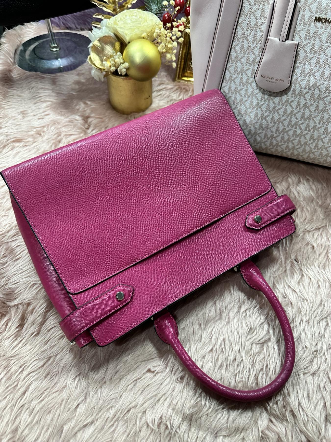 ORIG Preloved KS Staci Medium Satchel Pink Bag