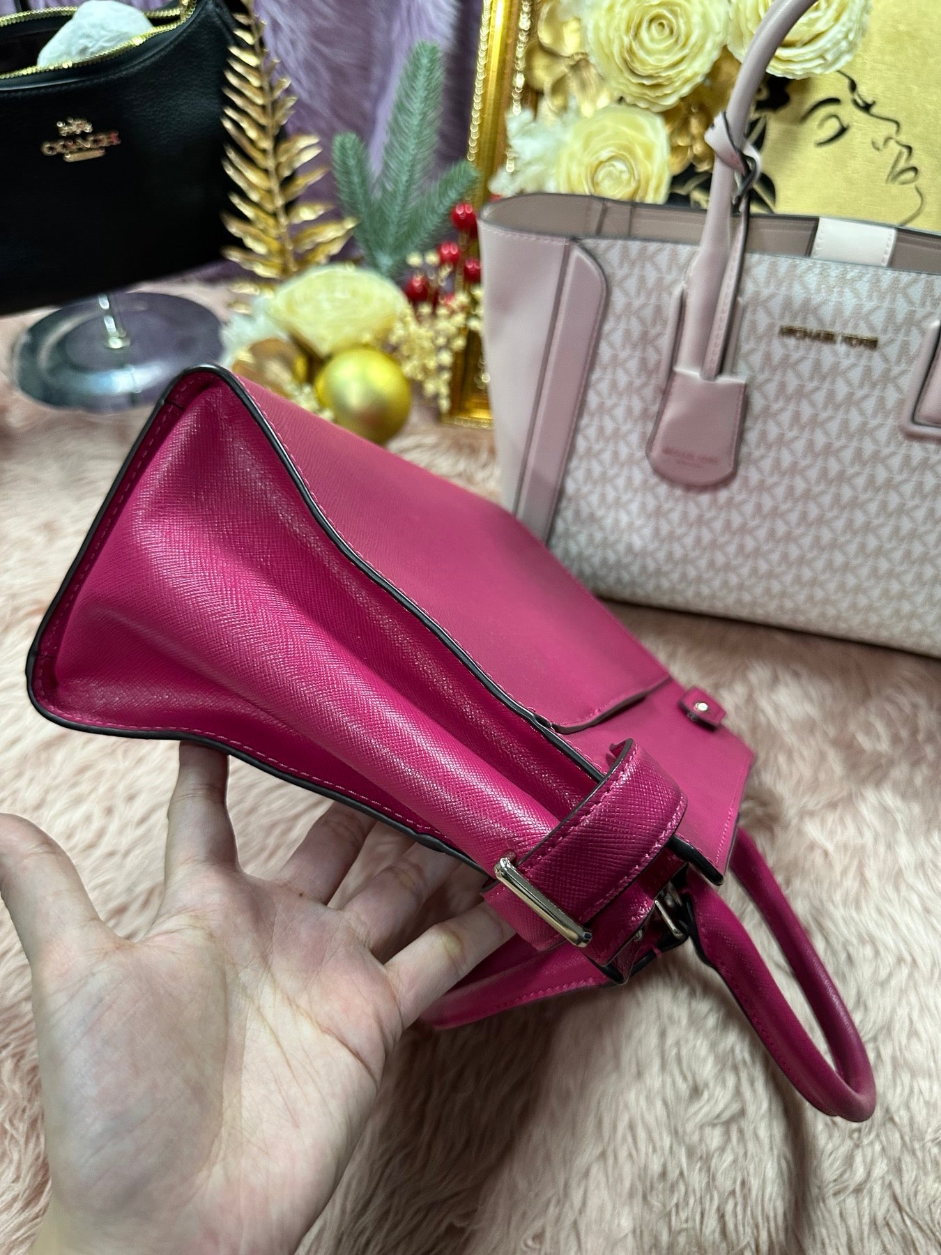 ORIG Preloved KS Staci Medium Satchel Pink Bag