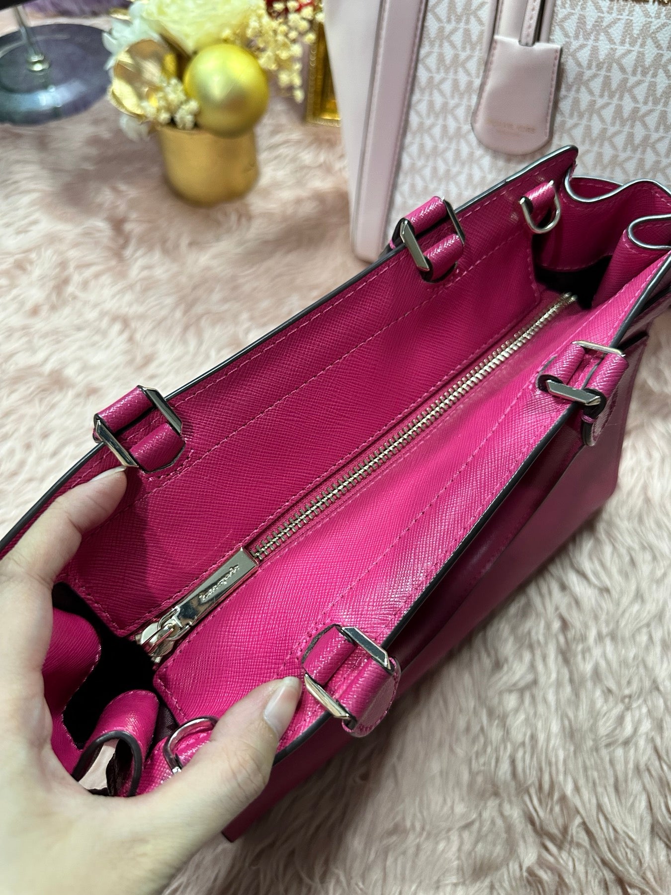 ORIG Preloved KS Staci Medium Satchel Pink Bag