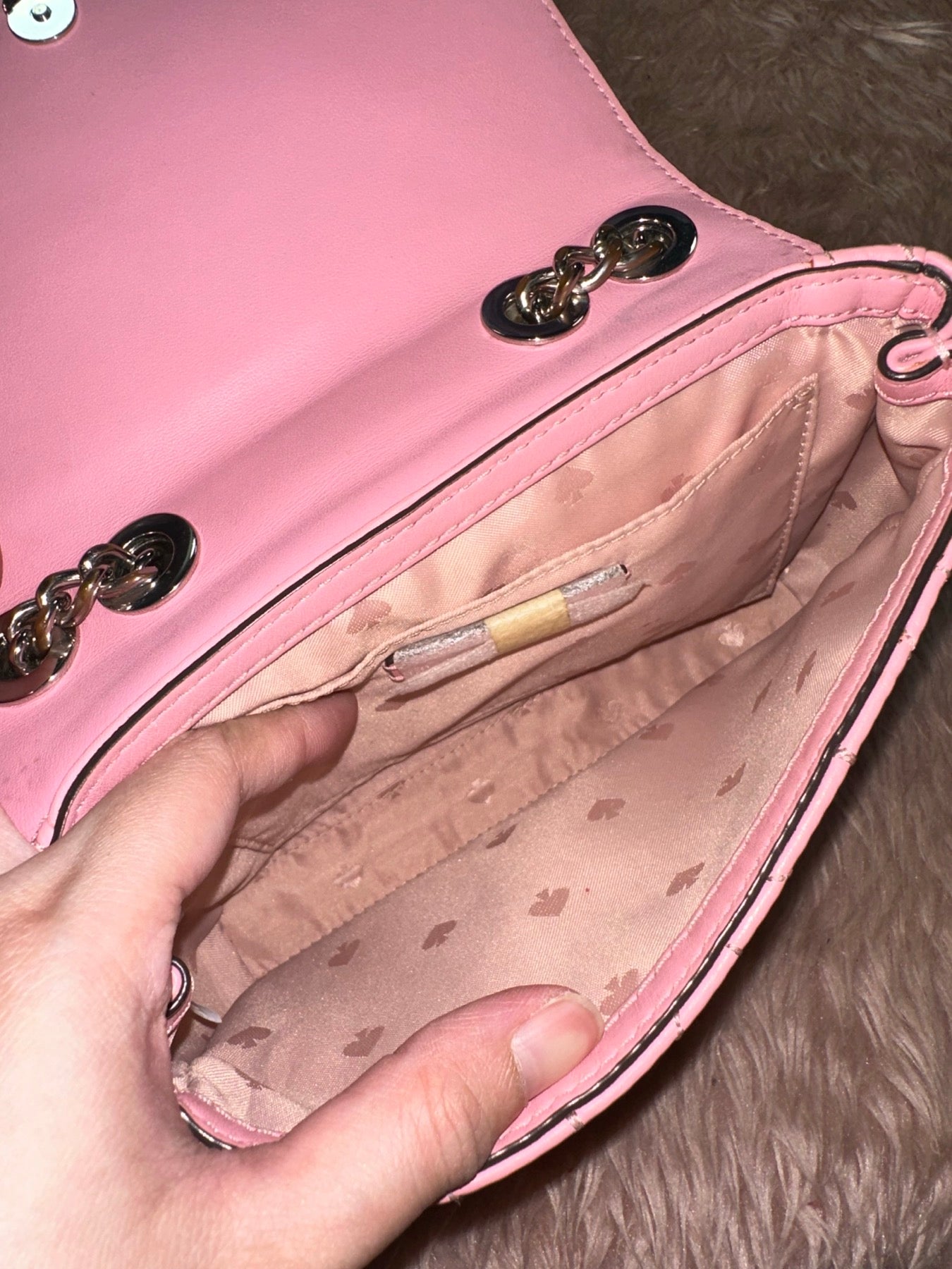 ORIG Preloved KS Mini Emelyn Briar Lane Quilted Crossbody Bag Pink