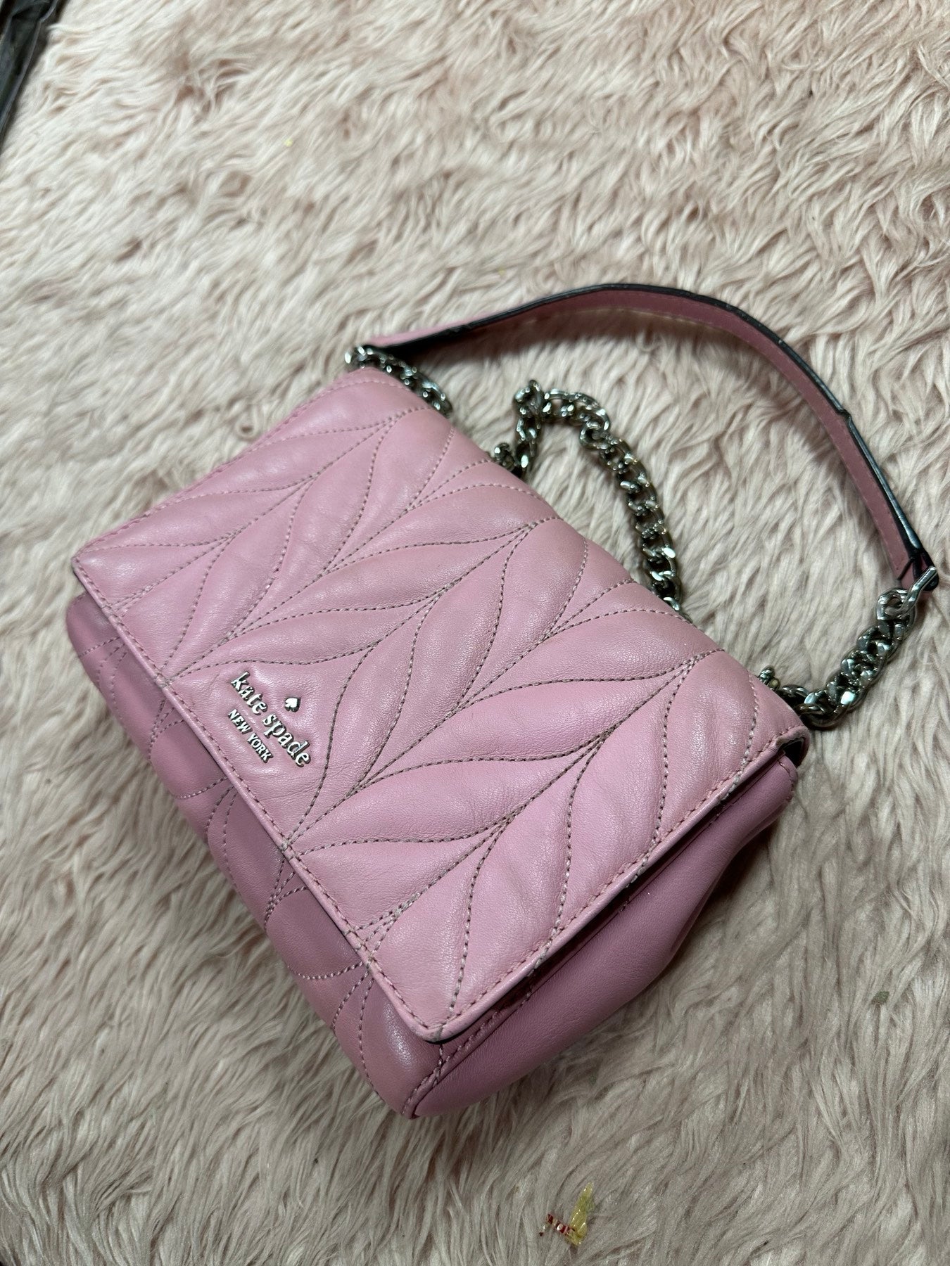 ORIG Preloved KS Mini Emelyn Briar Lane Quilted Crossbody Bag Pink