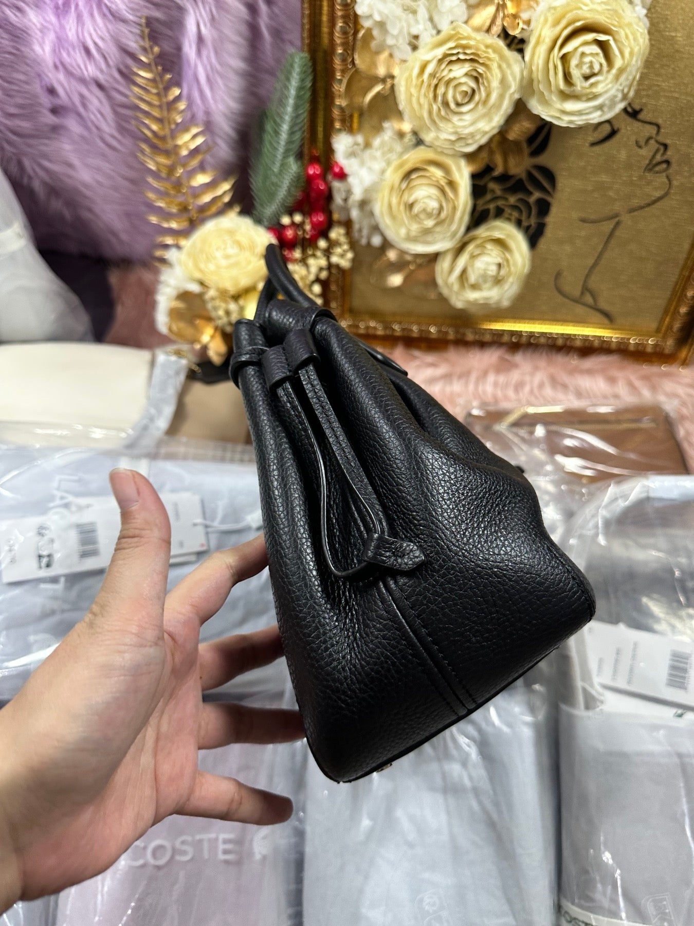 ORIG Preloved KS Dumpling Small Satchel Bag Black