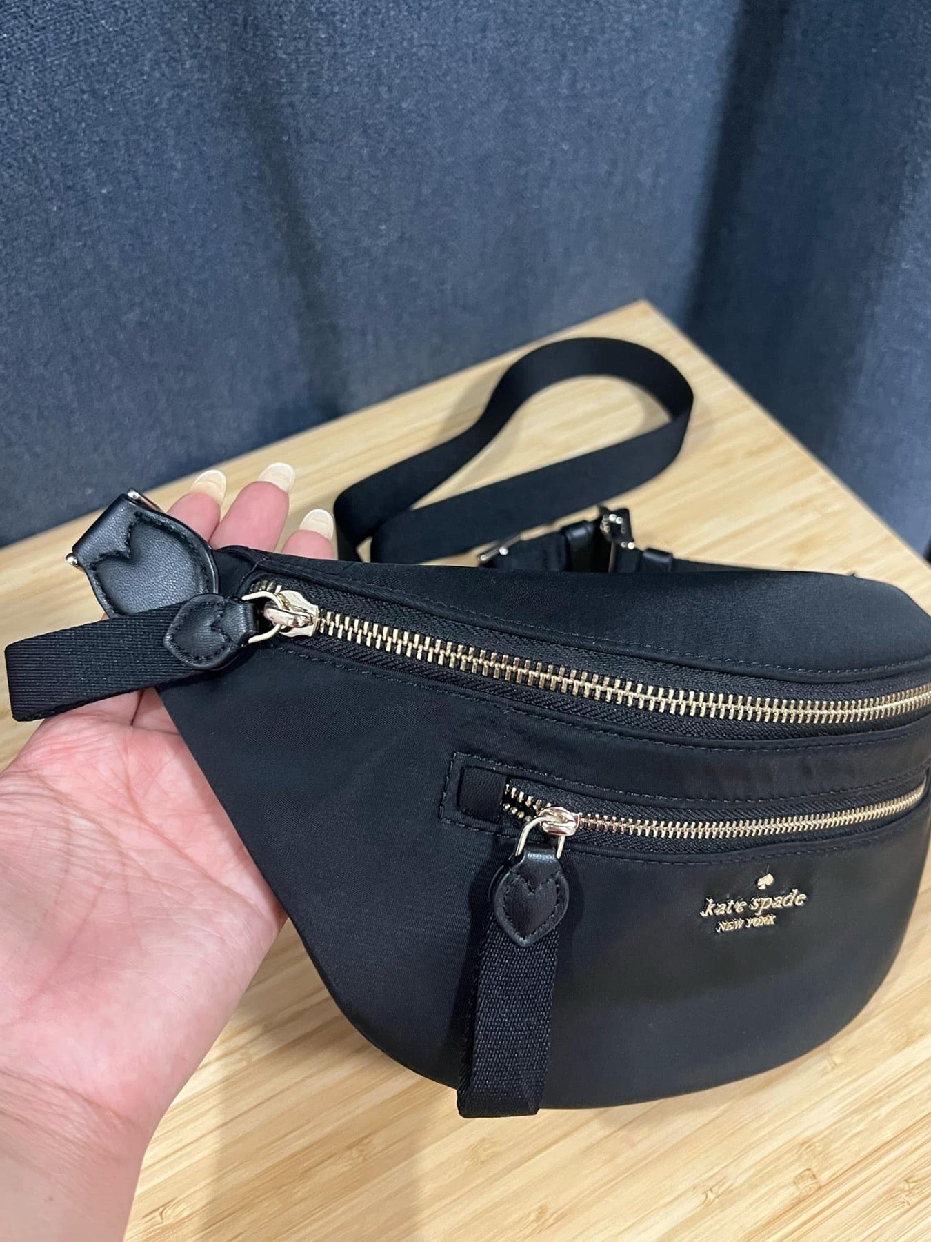 ORIG Preloved KS Chelsea Nylon Belt Bag Black