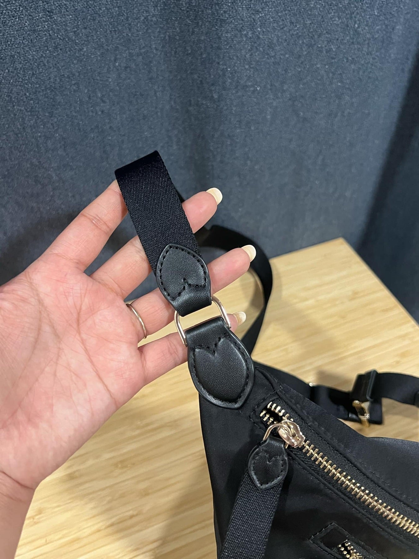 ORIG Preloved KS Chelsea Nylon Belt Bag Black
