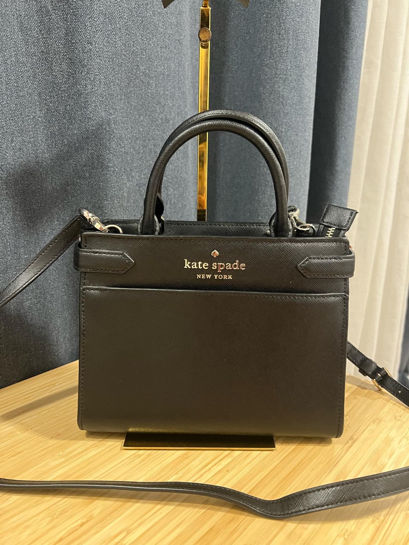 ORIG Preloved KS Staci Small Satchel Black Bag