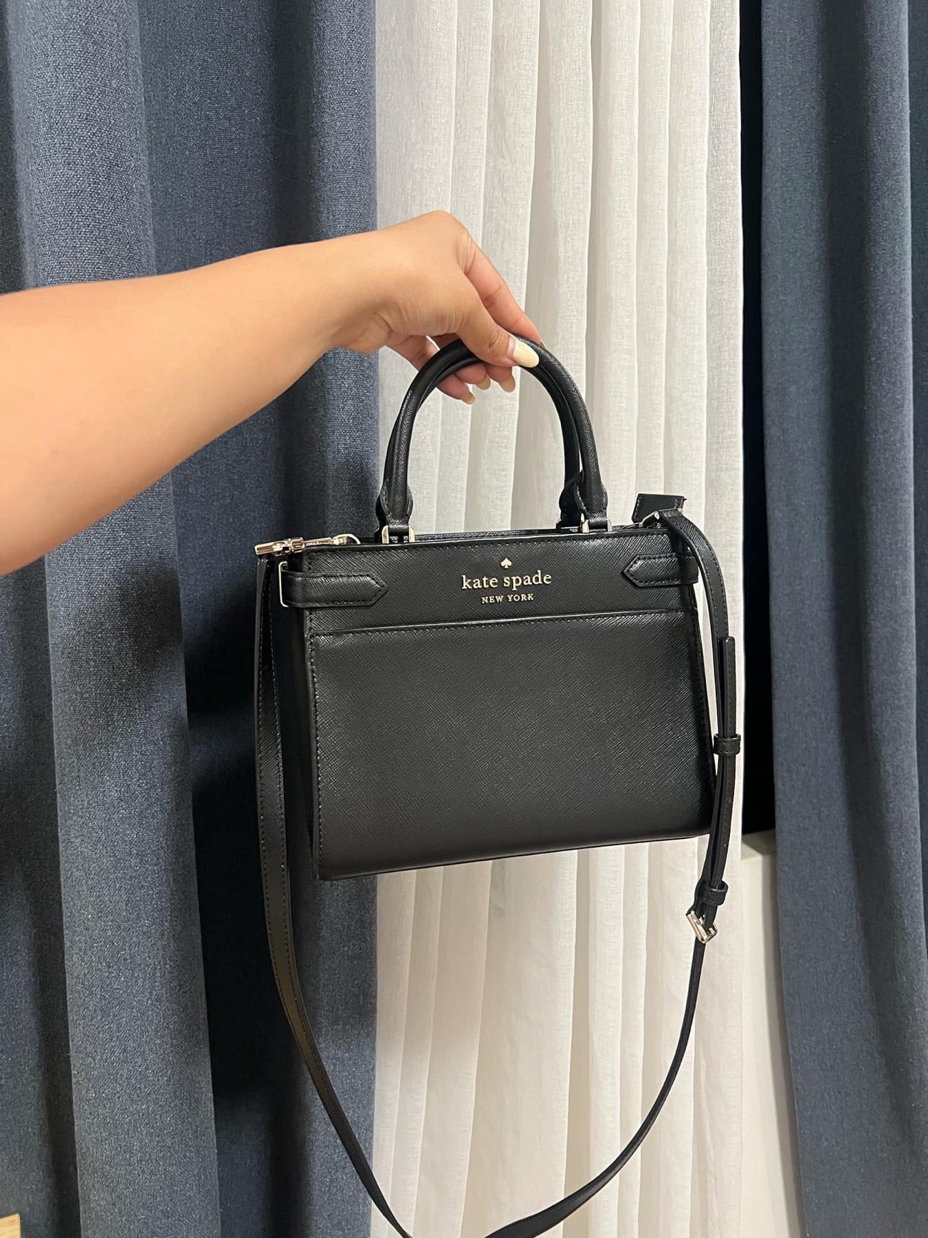 ORIG Preloved KS Staci Small Satchel Black Bag