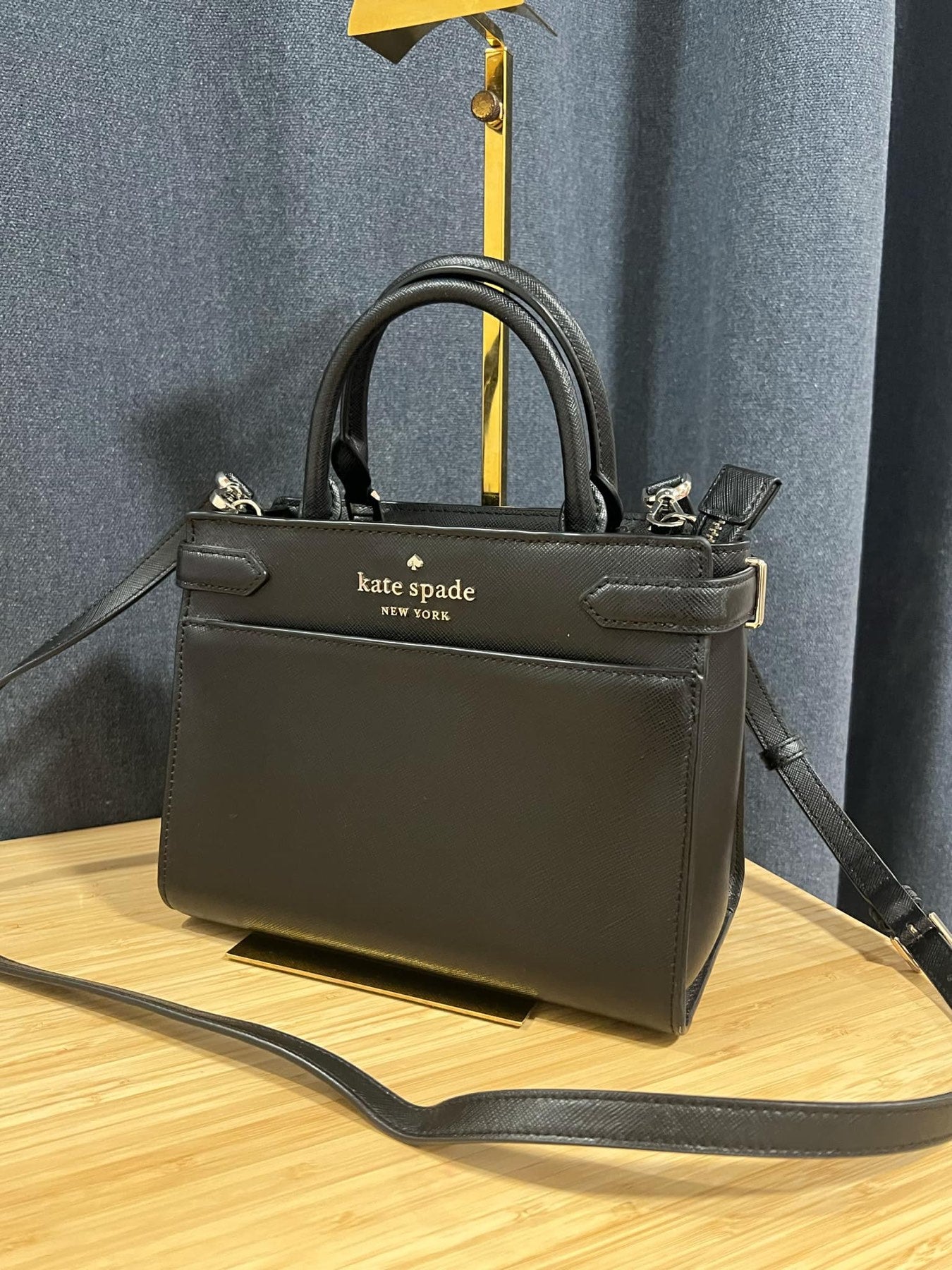 ORIG Preloved KS Staci Small Satchel Black Bag
