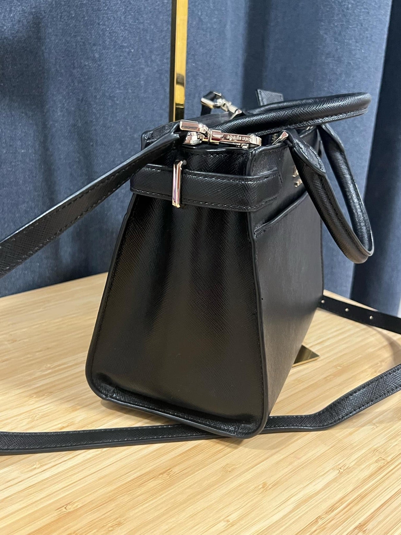 ORIG Preloved KS Staci Small Satchel Black Bag