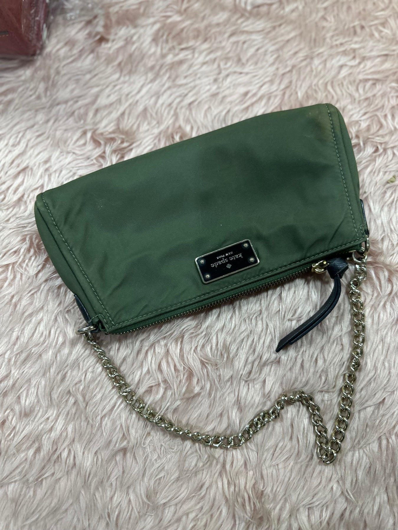 ORIG Preloved KS Wilson Road Jane Nylon Shoulder Bag Green
