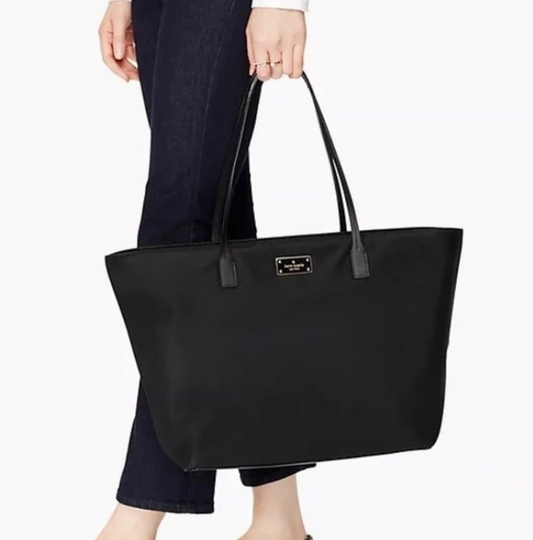 ORIG & IMPORTED KS Blake Avenue Margareta Large Nylon Tote Bag Black