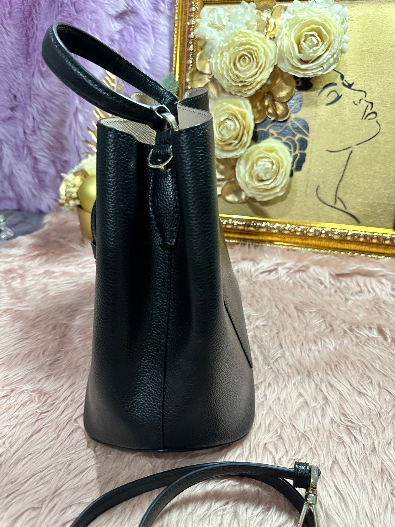 ORIG Preloved KS Eva Large Bucket Black Bag