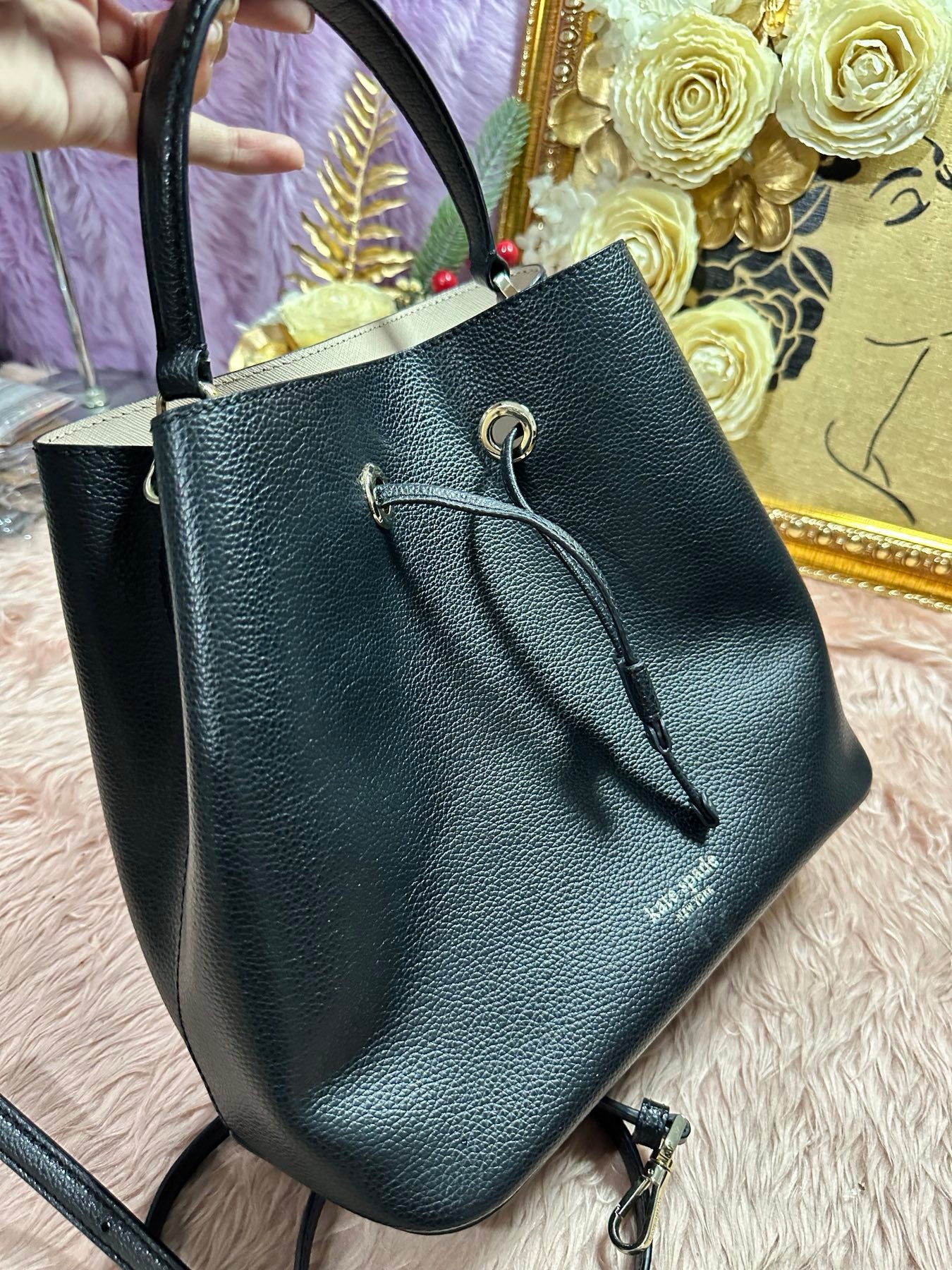 ORIG Preloved KS Eva Large Bucket Black Bag