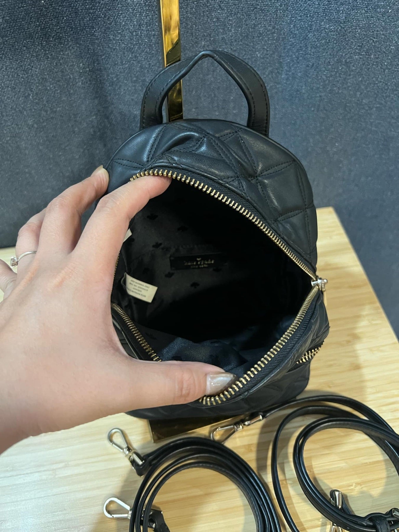 ORIG Preloved KS Natalia Mini Convertible Backpack Black Bag