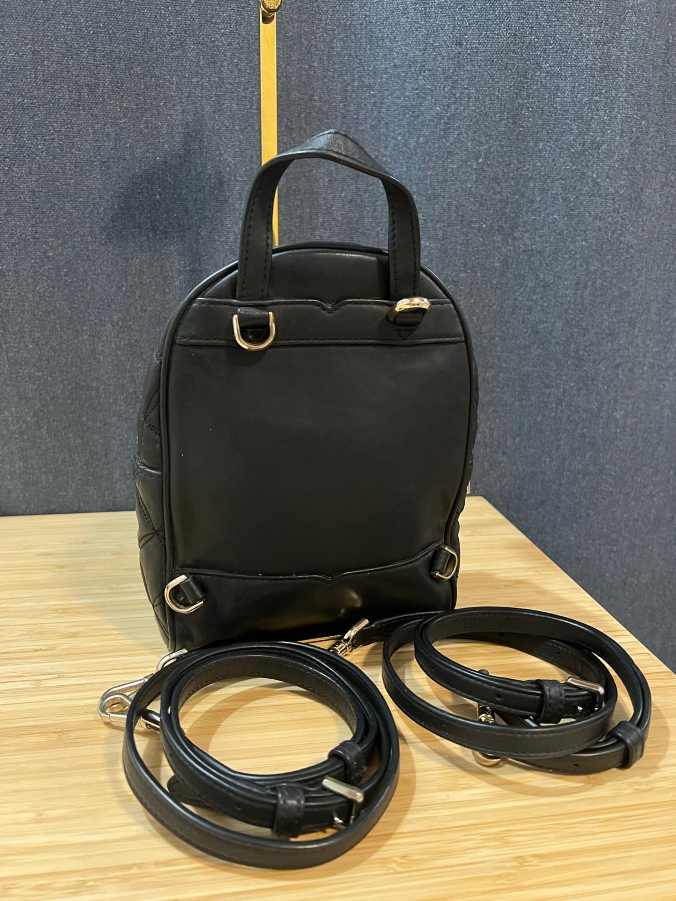 ORIG Preloved KS Natalia Mini Convertible Backpack Black Bag