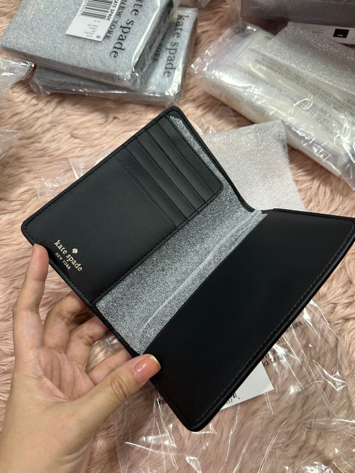 ORIG & IMPORTED KS Madison Passport Holder Black Wallet