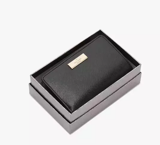 ORIG & IMPORTED KS Kenzie Boxed Medium Compact Wallet Black