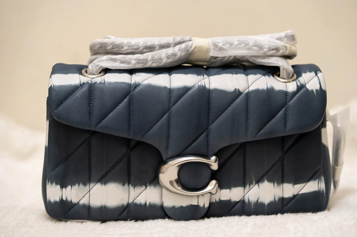 ORIG & IMPORTED Retail COACH RARE Tabby 26 Tie Dye Quilted Shoulder Bag Navy
