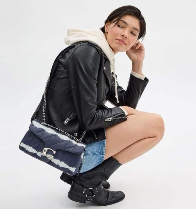 ORIG & IMPORTED Retail COACH RARE Tabby 26 Tie Dye Quilted Shoulder Bag Navy