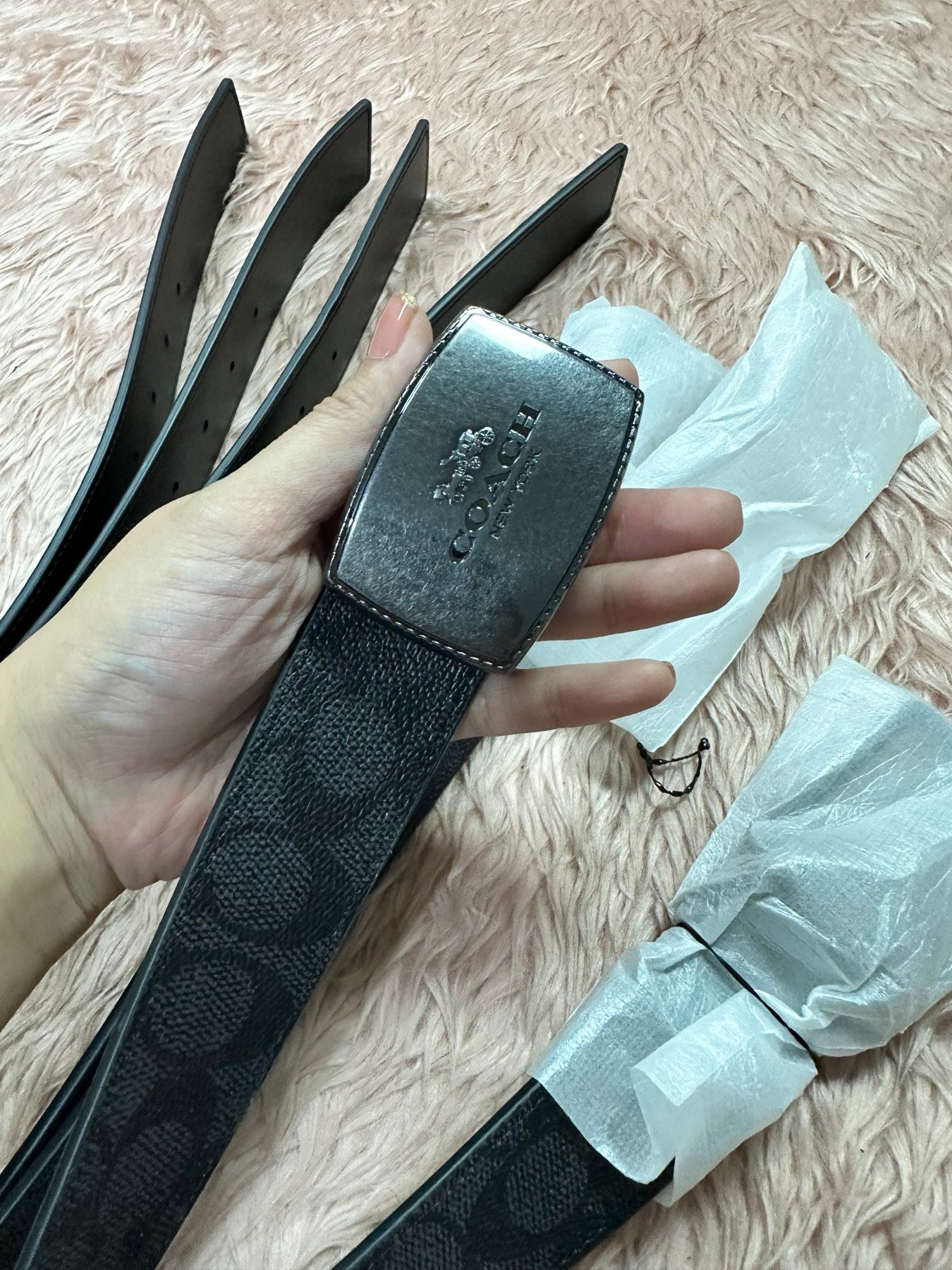 AUTHENTIC/ORIGINAL COACH Cut To Size Reversible Belt, 38 Mm for Men