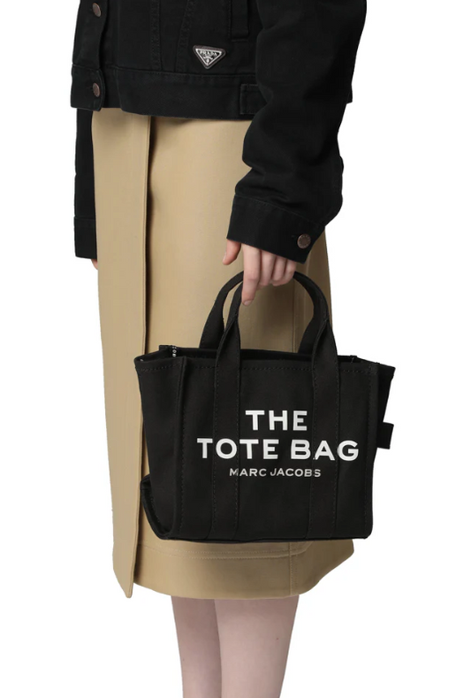 AUTHENTIC/ORIGINAL Preloved MJ The Small Tote Black Bag canvas