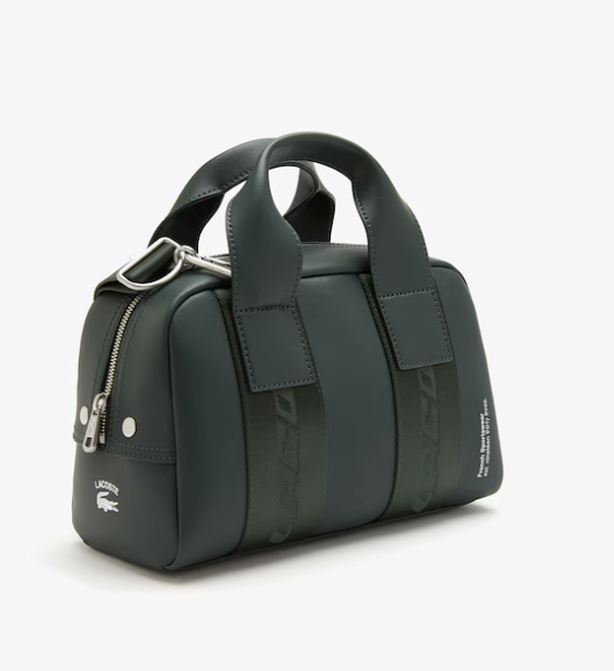 ORIG & IMPORTED Lacoste Unisex Contrast Inscriptions Gym Green Duffle Satchel Bag
