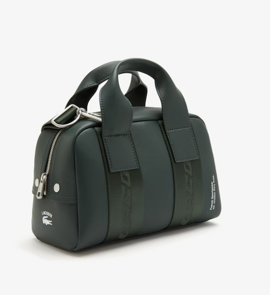 ORIG & IMPORTED Lacoste Unisex Contrast Inscriptions Gym Green Duffle Satchel Bag