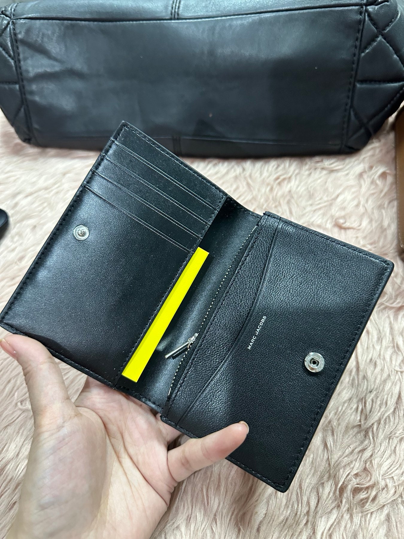 ORIG & IMPORTED Marc Jacobs The Slim 84 Flap Bifold Black Wallet