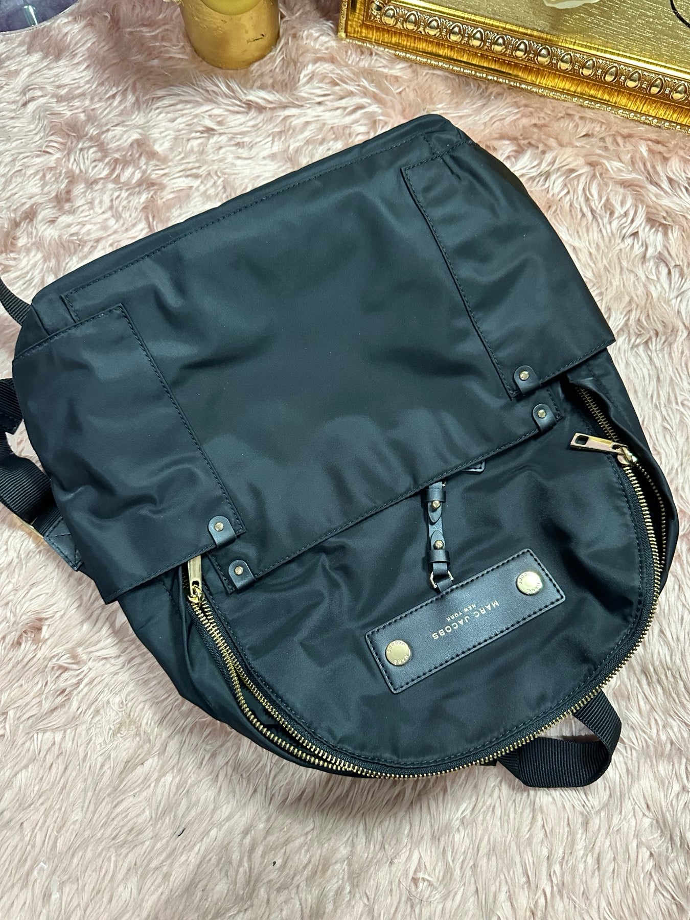 AUTHENTIC/ORIGINAL Preloved Marc Jacobs Preppy Nylon Backpack Bag Black